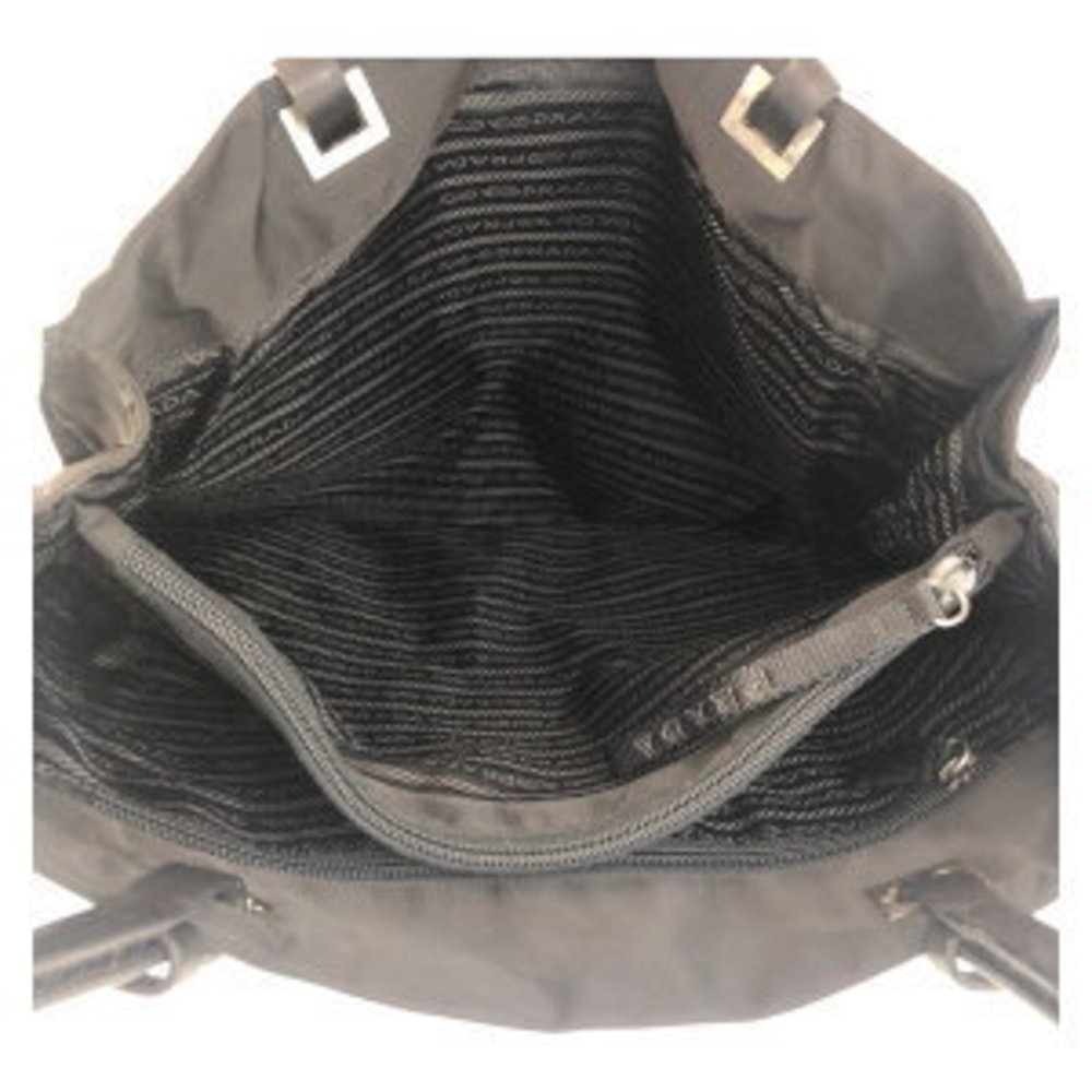 Prada Leather Nylon Tessuto Triangular Black Shou… - image 7